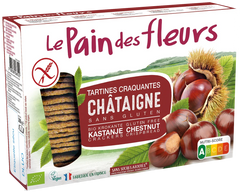 Pain Des Fleurs Krokante crackers kastanje glutenvrij bio 300 Gram