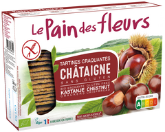 Pain Des Fleurs Krokante crackers kastanje glutenvrij bio 300.00 Gram