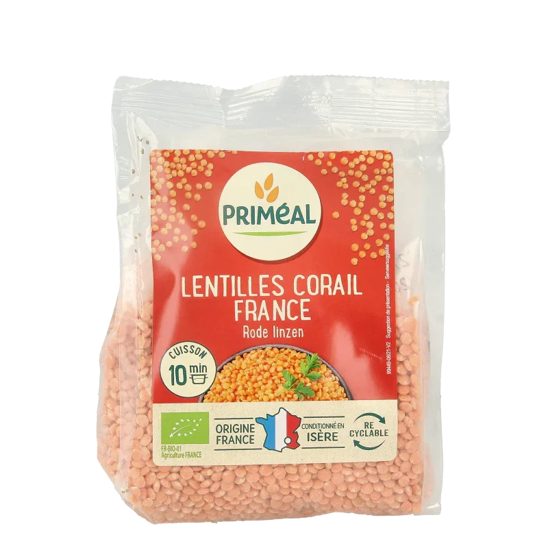 Primeal Rode linzen bio 250 Gram