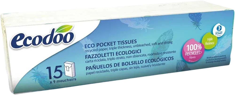 Ecodoo Tissues/zakdoekjes bio 15.00 Stuks