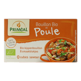 Primeal Kippenbouillon blokjes 10 gram bio 8 Stuks