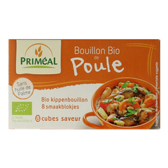 Primeal Kippenbouillon blokjes 10 gram bio 8 Stuks