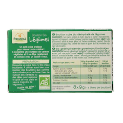 Primeal Groentebouillon blokjes 9 gram bio 8 Stuks