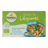 Primeal Groentebouillon blokjes zonder zout 9 gram bio 8 Stuks