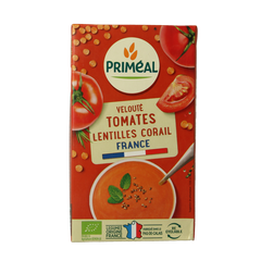 Primeal Veloute gebonden soep tomaat linzen bio 1.00 Liter