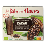 Pain Des Fleurs Krokante crackers cacao glutenvrij bio 160 Gram