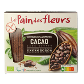 Pain Des Fleurs Krokante crackers cacao glutenvrij bio 160.00 Gram