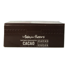 Pain Des Fleurs Krokante crackers cacao glutenvrij bio 160 Gram