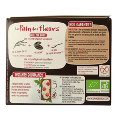 Pain Des Fleurs Krokante crackers cacao glutenvrij bio 160 Gram