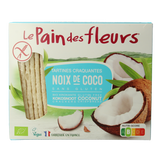 Pain Des Fleurs Krokante crackers kokos glutenvrij bio 150.00 Gram