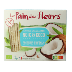 Pain Des Fleurs Krokante crackers kokos glutenvrij bio 150 Gram