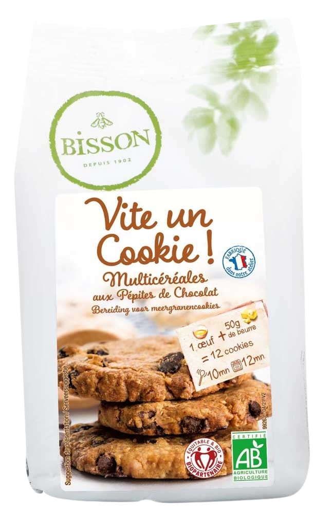 Bisson Bakmix voor meergranenkoekjes bio 300 Gram