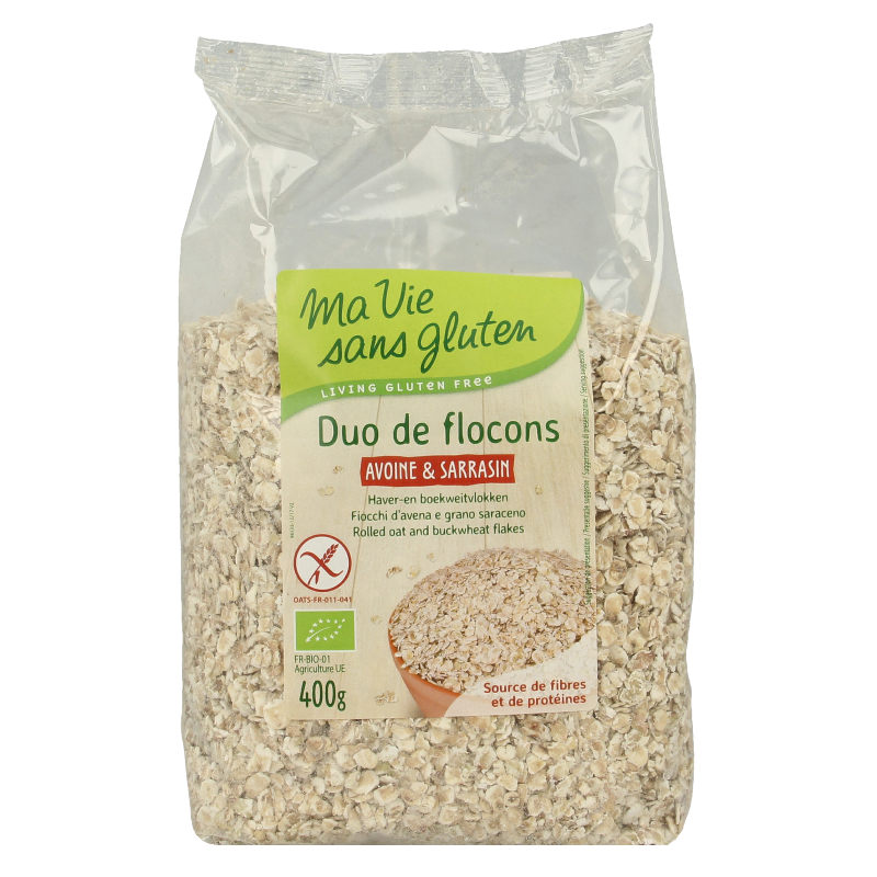 Ma Vie Sans Haver en boekweit vlokken glutenvrij bio 400 Gram