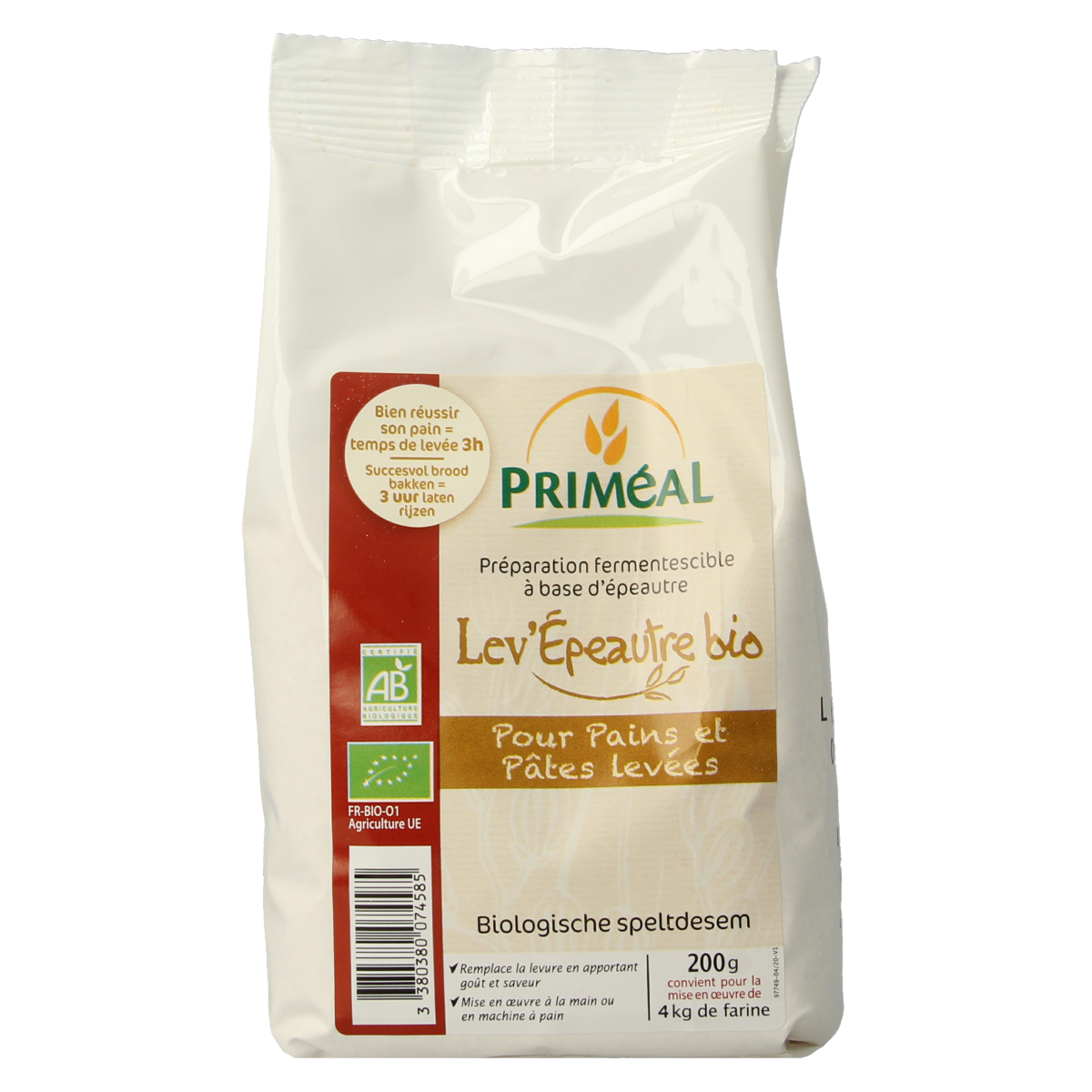 Primeal Zuurdesem speltmeel bio 200.00 Gram
