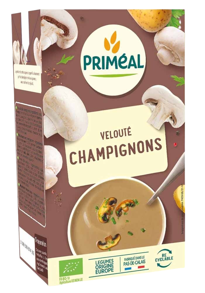 Primeal Veloute gebonden soep champignons bio 1 Liter