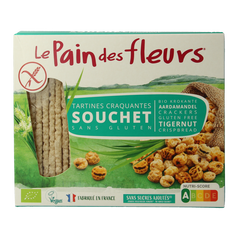Pain Des Fleurs Krokante crackers aardamandel glutenvrij bio 150.00 Gram
