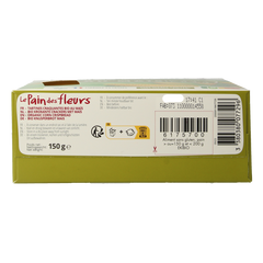 Pain Des Fleurs Krokante crackers mais glutenvrij bio 150 Gram