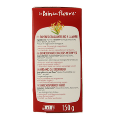 Pain Des Fleurs Krokante crackers haver glutenvrij bio 150.00 Gram