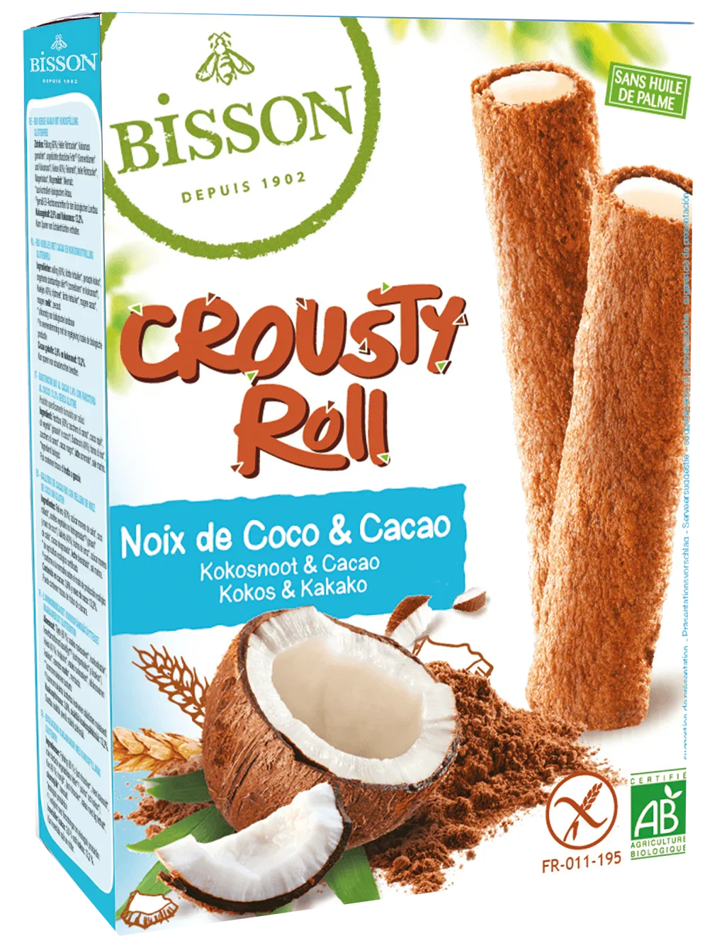 Bisson Crousty roll kokos cacao bio 125 Gram