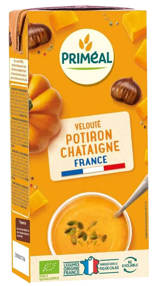 Primeal Veloute gebonden soep pompoen kastanje bio 330 Milliliter