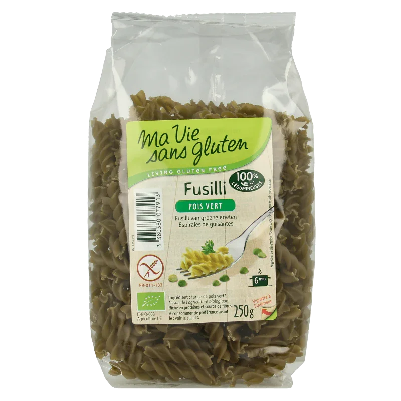 Ma Vie Sans Fusilli van groene erwten glutenvrij bio 250.00 Gram