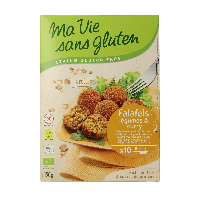 Ma Vie Sans Falafel met groente & curry glutenvrij bio 150.00 Gram
