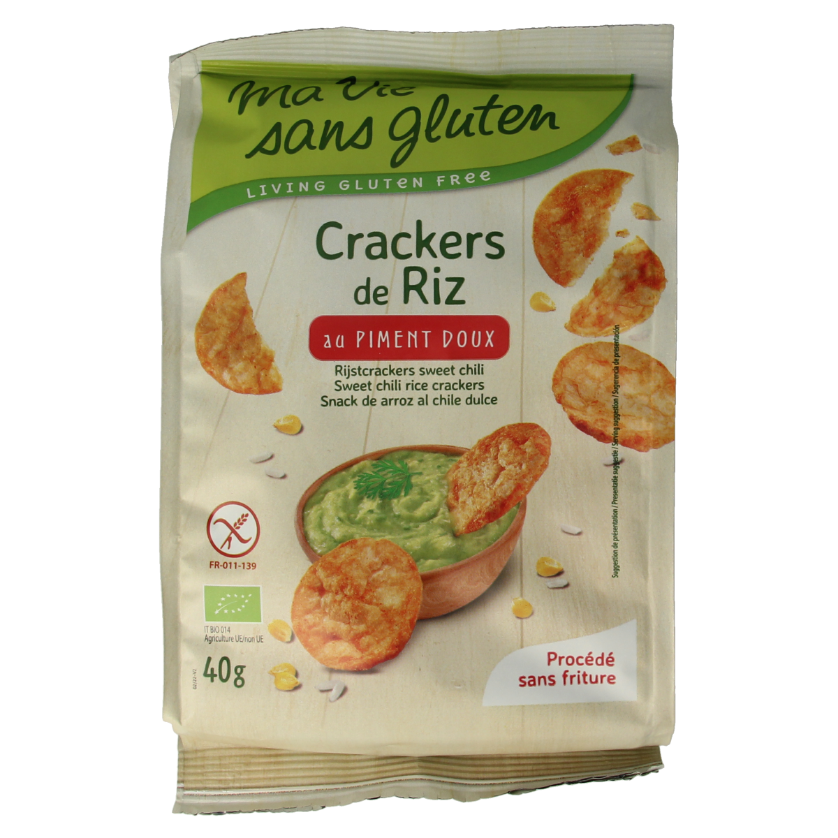 Ma Vie Sans Rijstcrackers sweet chili glutenvrij bio 40.00 Gram