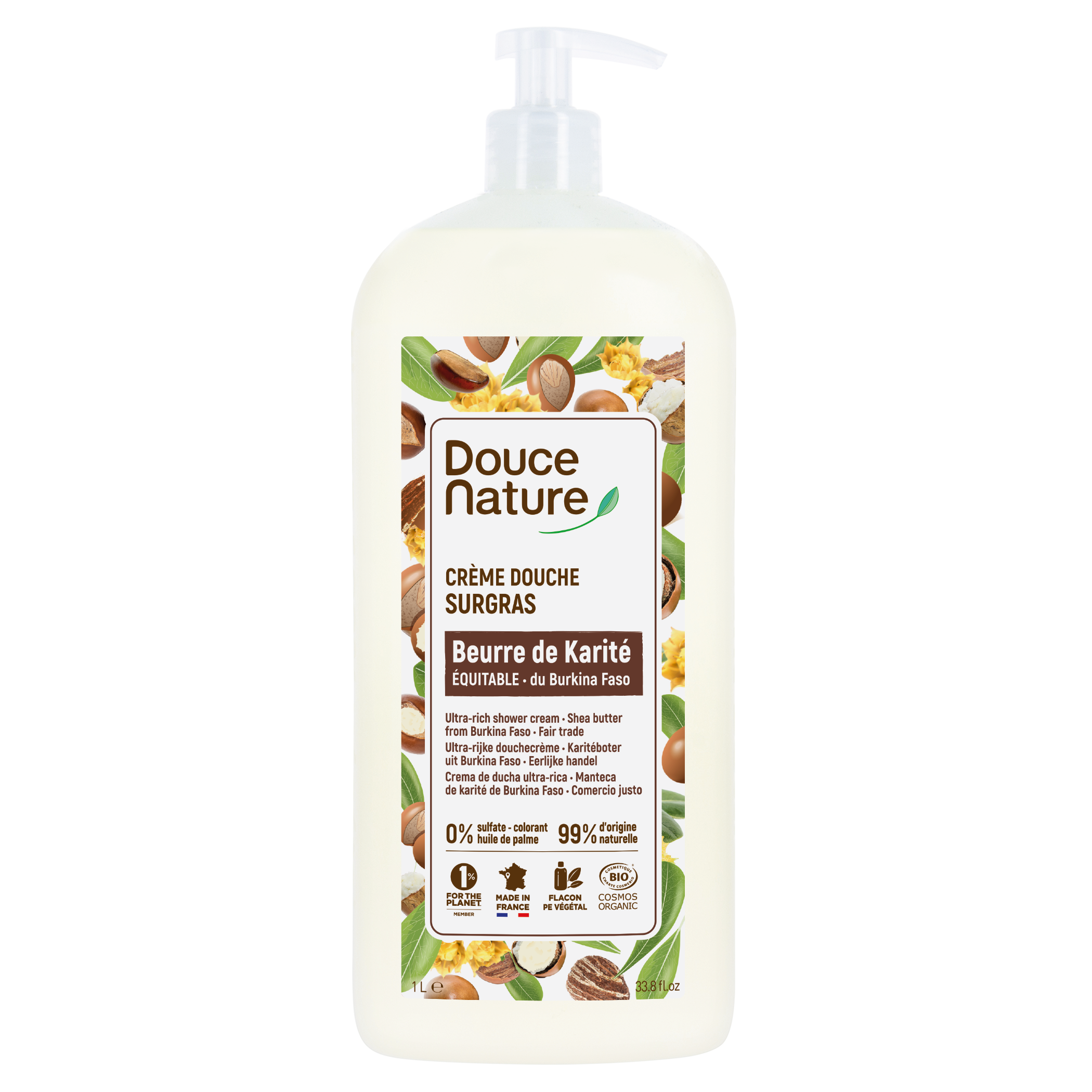 Douce Nature Douchegel sheabutter ultrarijk bio 1.00 Liter