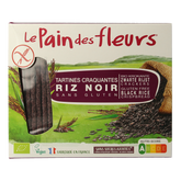 Pain Des Fleurs Krokante crackers zwarte rijst glutenvrij bio 150 Gram