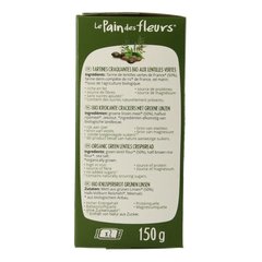 Pain Des Fleurs Crackers groene linzen bio 150 Gram