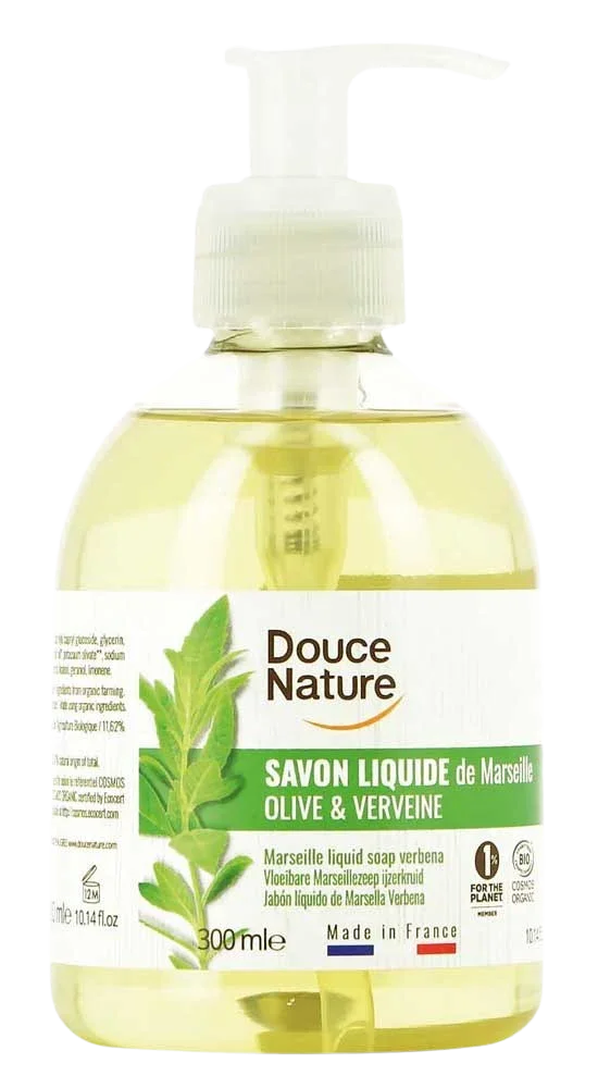 Douce Nature Zeep Marseille vloeibaar ijzerkruid/verbena bio 300 Milliliter