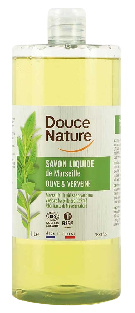 Douce Nature Zeep Marseille vloeibaar ijzerkruid/verbena bio 1 Liter
