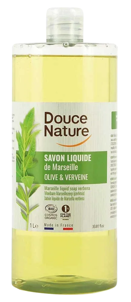 Douce Nature Zeep Marseille vloeibaar ijzerkruid/verbena bio 1 Liter
