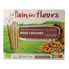 Pain Des Fleurs Krokante crackers kikkererwten glutenvrij bio 150 Gram