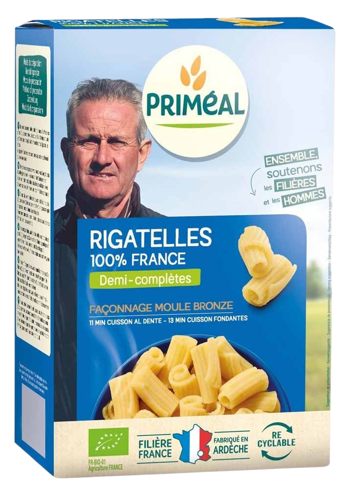 Primeal Rigatelle halfvolkoren pasta bio 400 Gram