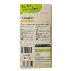 Ma Vie Sans Lasagnebladen van gele linzen glutenvrij bio 250 Gram