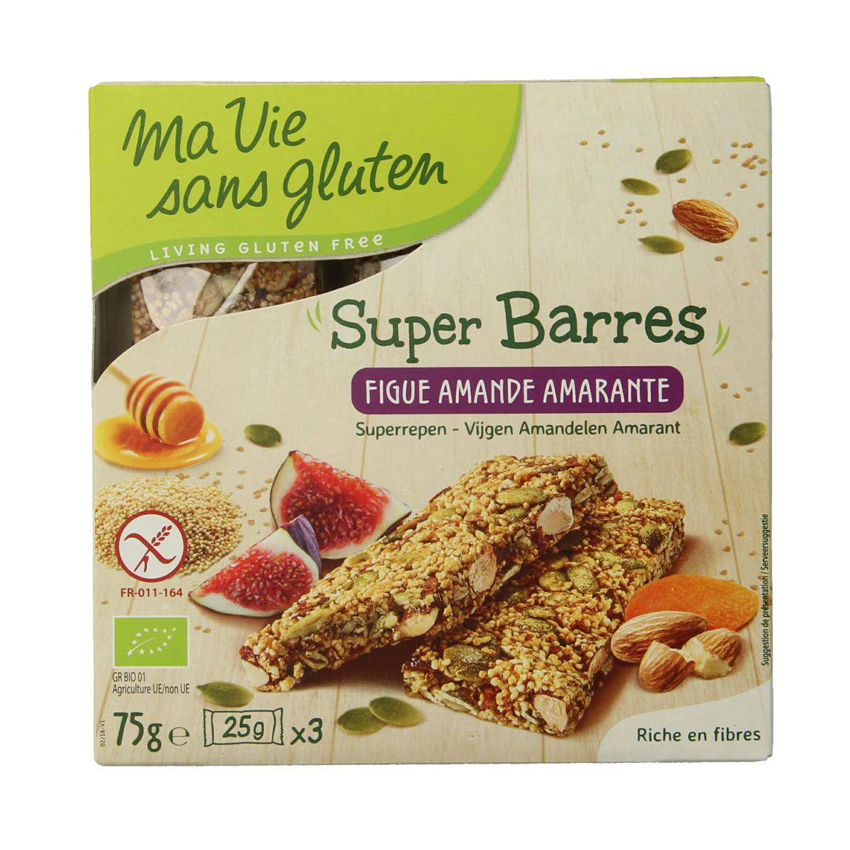 Ma Vie Sans Super repen amandel vijg amarant glutenvrij bio 75.00 Gram