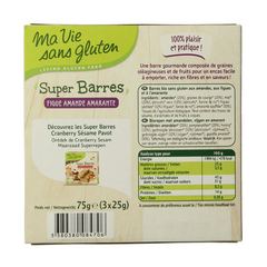 Ma Vie Sans Super repen amandel vijg amarant glutenvrij bio 75 Gram