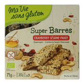 Ma Vie Sans Super repen sesam & cranberry glutenvrij bio 75 Gram