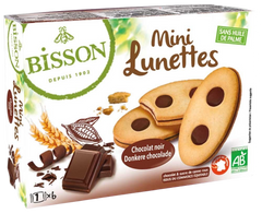 Bisson Gevulde chocoladekoekjes mini lunettes bio 175 Gram