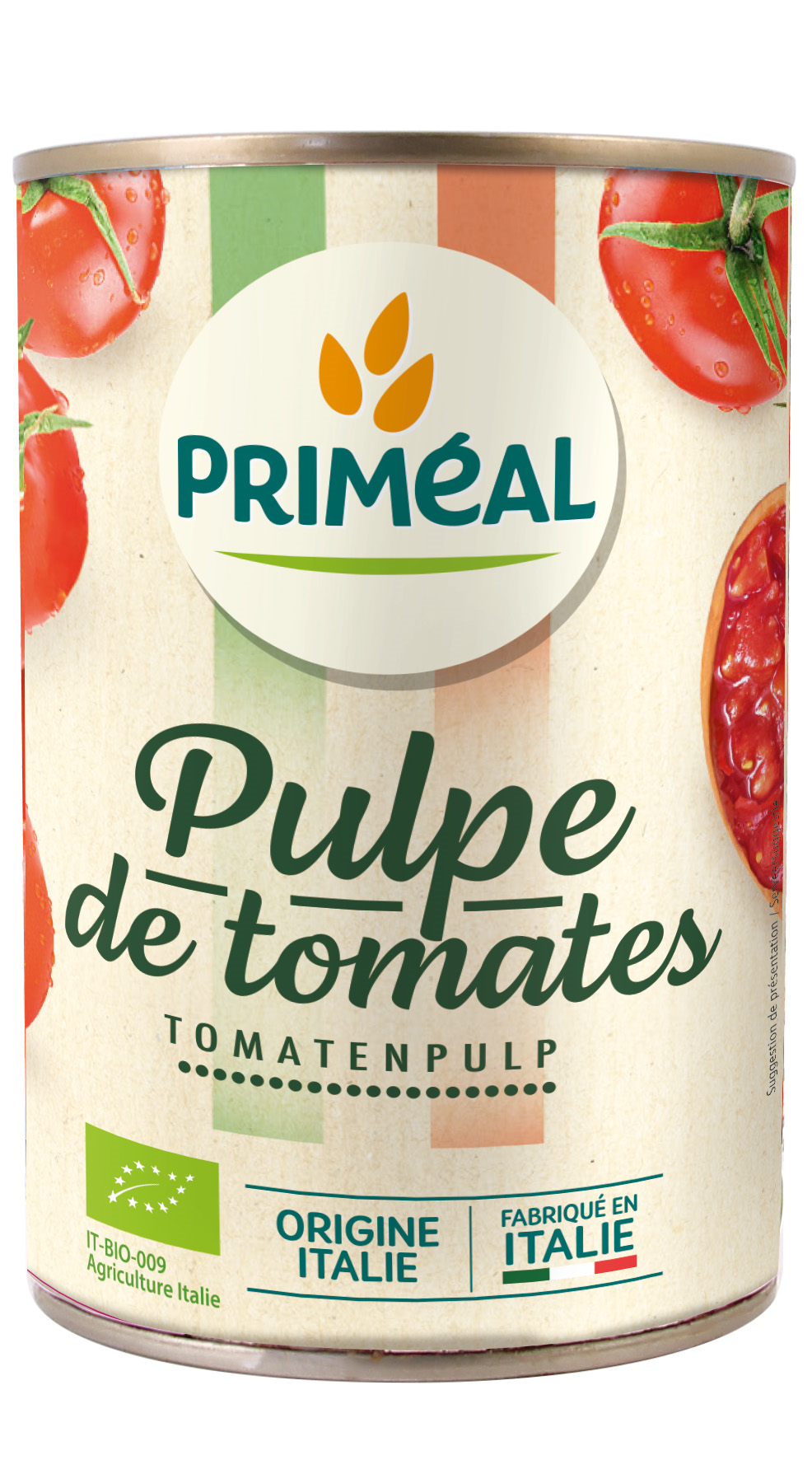 Primeal Tomatensaus met stukjes bio 400 Gram