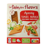 Pain Des Fleurs Aperitif crackers tomaat paprika glutenvrij bio 150 Gram