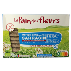 Pain Des Fleurs Boekweitcrackers zonder zout bio 300 Gram