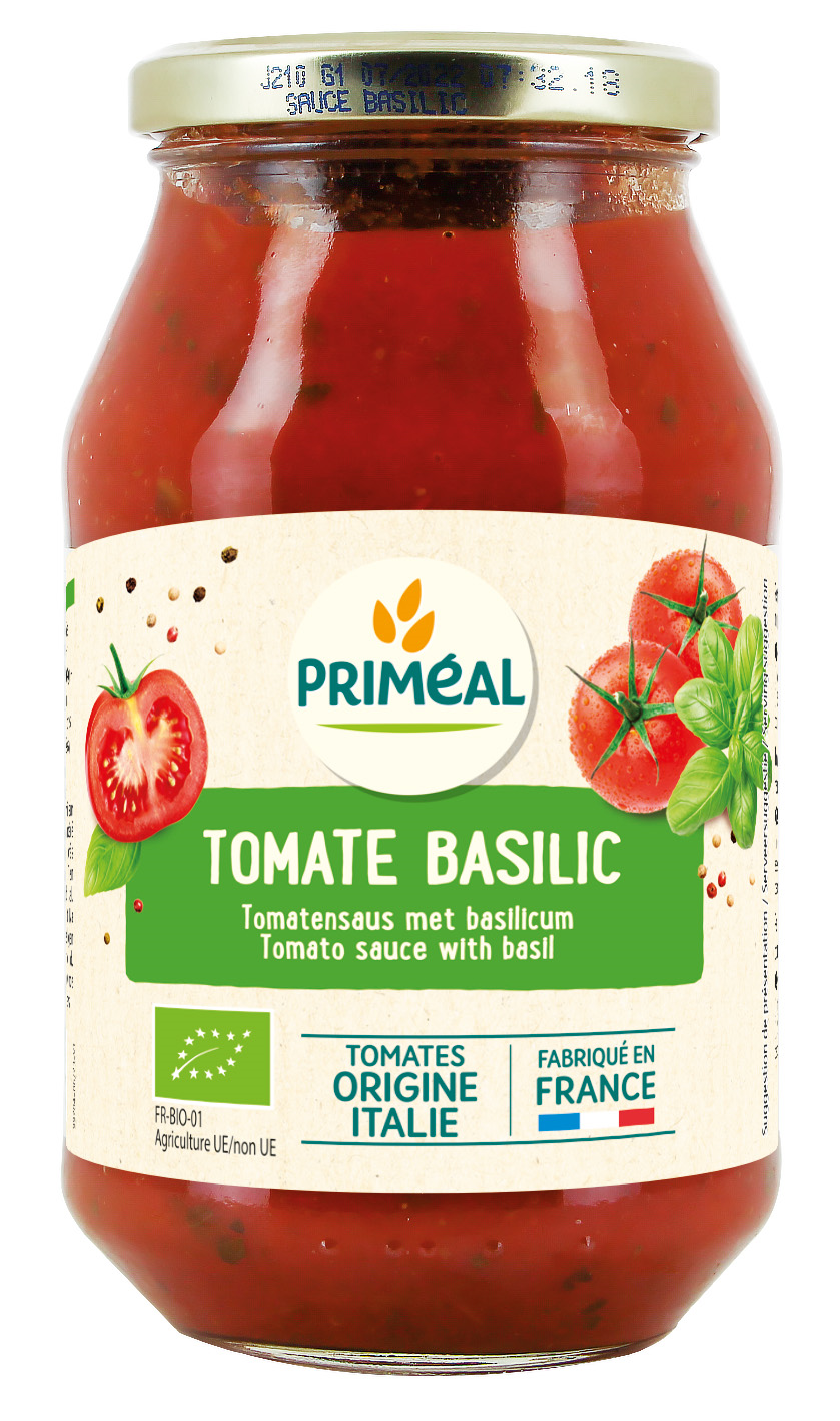 Primeal Pastasaus tomaten basilicum bio 510.00 Gram