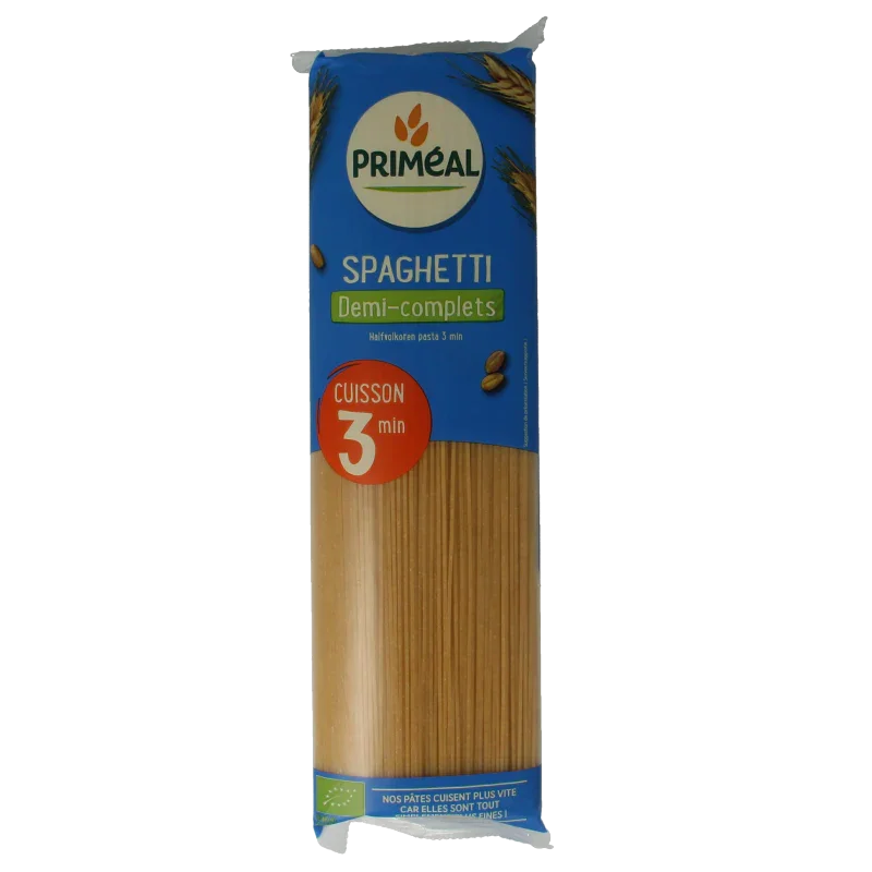 Primeal Spaghetti halfvolkoren snelkokend bio 500 Gram