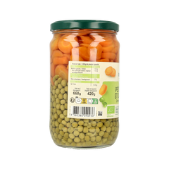 Primeal Doperwten en wortelschijfjes bio 660 Gram