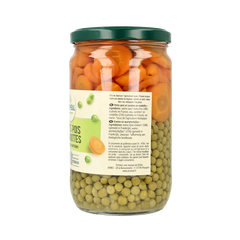 Primeal Doperwten en wortelschijfjes bio 660 Gram