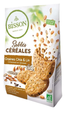 Bisson Zandkoekjes chia & lijnzaad bio 200 Gram