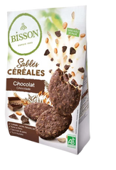 Bisson Zandkoekjes chocolade & granen bio 200 Gram