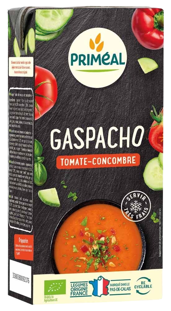 Primeal Gaspacho tomaat komkommer bio 330 Milliliter